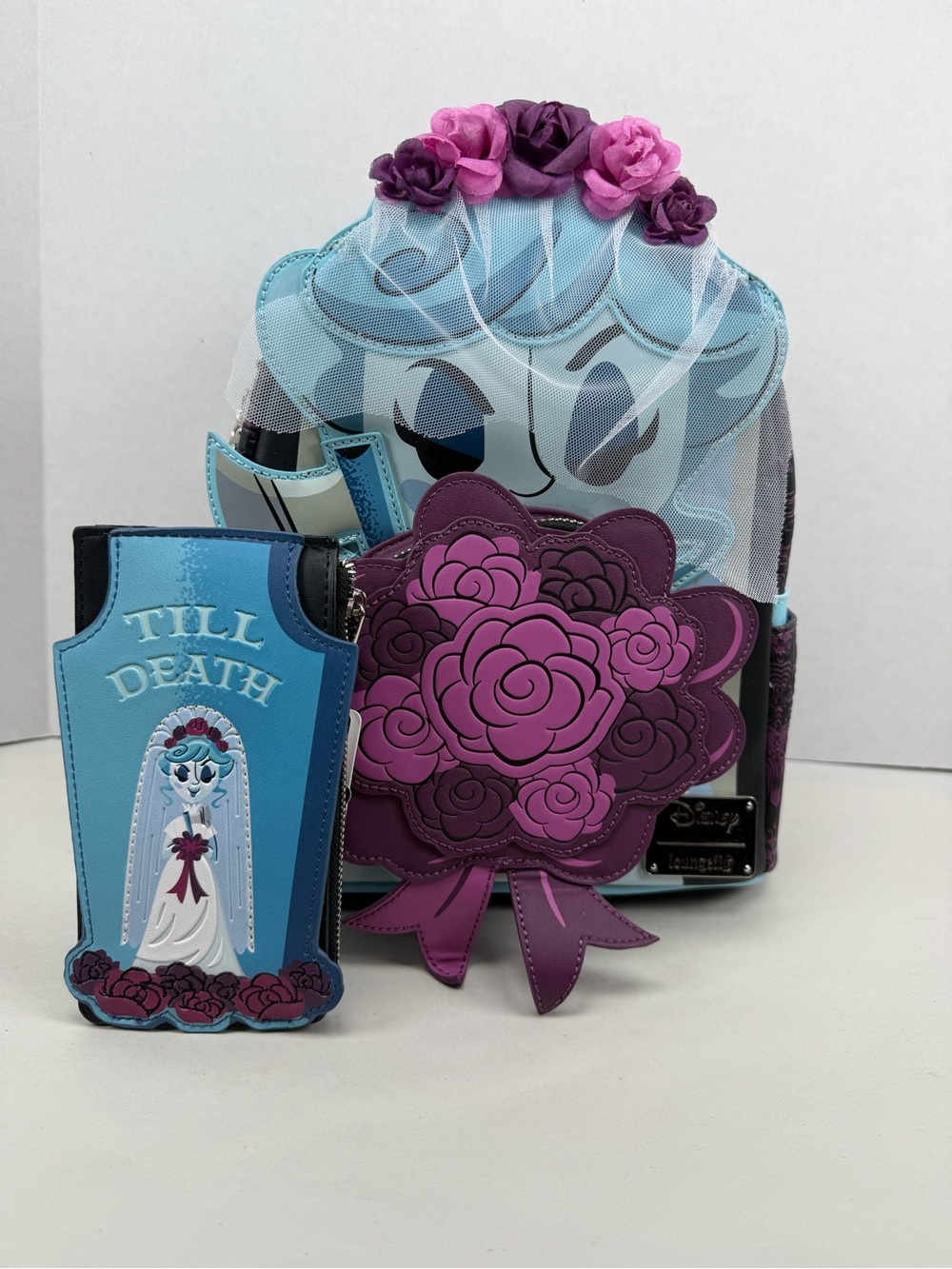 Loungefly The Haunted Mansion The Black Widow Bride Cosplay Mini Backpack/Wallet